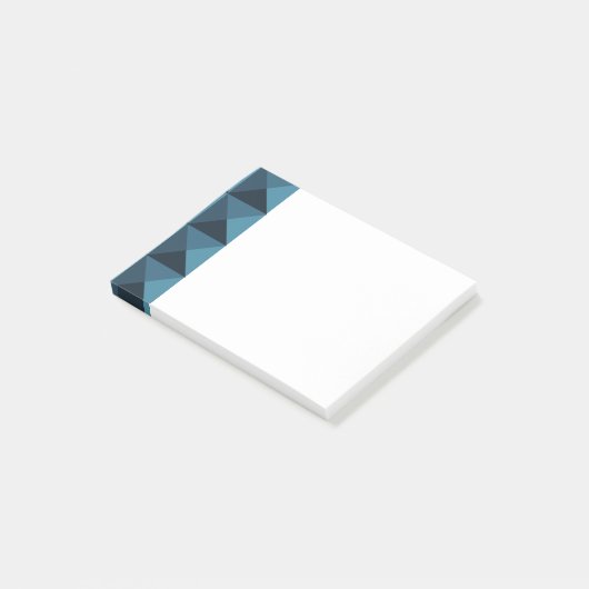 Donkerblauwe pyramiden post-it® notes (Schuin)