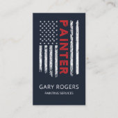 Donkerblauwe QR-code het Schilderen Diensten Visitekaartje (Voorkant)