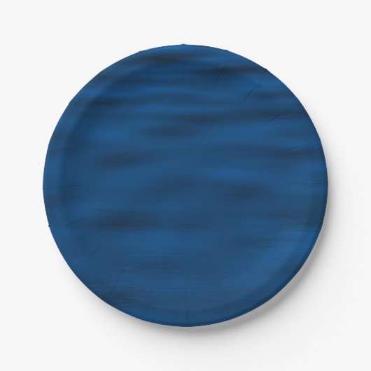 Donkerblauwe rimpels papieren bordje (Voorkant)