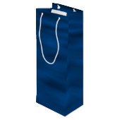 Donkerblauwe rimpels wijn cadeautas (Achterkant Gekanteld)
