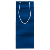 Donkerblauwe rimpels wijn cadeautas (Achterkant)