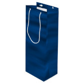 Donkerblauwe rimpels wijn cadeautas (Voorkant Gekanteld)
