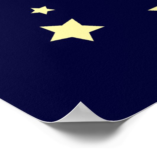 Donkerblauwe Rocket Kinder Retro Space Poster (Hoek)