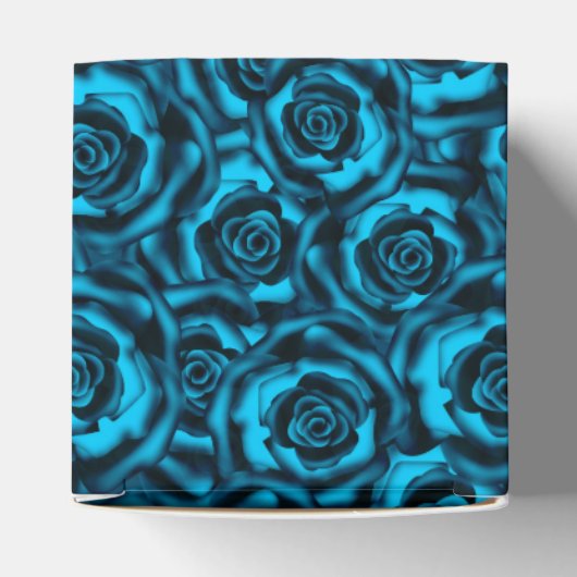 Donkerblauwe rozen bedankdoosjes (Bovenkant)