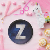 Donkerblauwe ruimte Galaxy Letter Z Papieren Bordje (Feest)