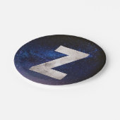 Donkerblauwe ruimte Galaxy Letter Z Papieren Bordje (Gekanteld)