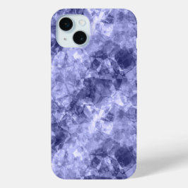 Donkerblauwe ruw textiel iPhone 15 mini hoesje