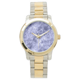 Donkerblauwe ruw textiel horloge
