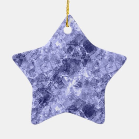 Donkerblauwe ruw textiel keramisch ornament (Voorkant)