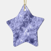 Donkerblauwe ruw textiel keramisch ornament (Links)