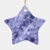 Donkerblauwe ruw textiel keramisch ornament (Achterkant)