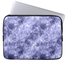 Donkerblauwe ruw textiel laptop sleeve