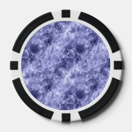 Donkerblauwe ruw textiel pokerchips