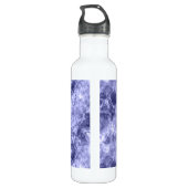 Donkerblauwe ruw textiel waterfles  (Achterkant)