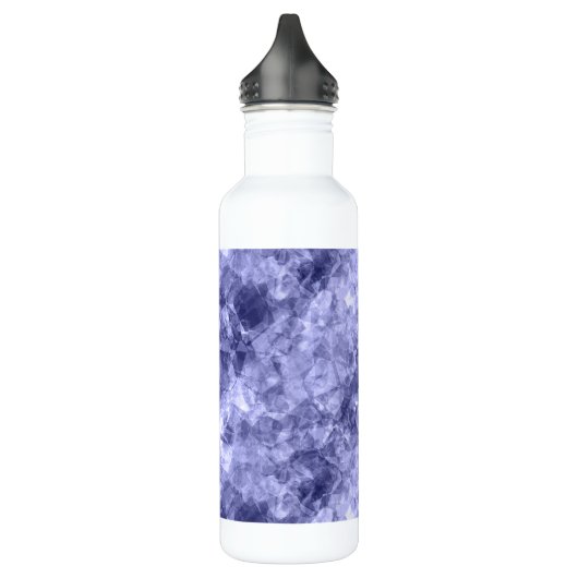 Donkerblauwe ruw textiel waterfles  (Links)