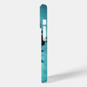 Donkerblauwe schedel met rozen. Case-Mate iPhone case (Achterkant / Links)