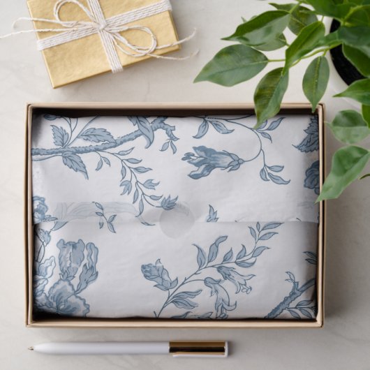 Donkerblauwe sinaasappels  botanische ontkoppeling tissuepapier (Geschenk)