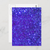 Donkerblauwe Sparkle Glitter Night Sky Starfield S Briefkaart (Voorkant / Achterkant)