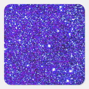 Donkerblauwe Sparkle Universe Night Sky Sterren Vierkante Sticker