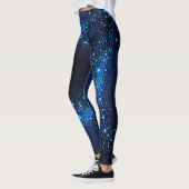 Donkerblauwe sprankelingen leggings (Links)