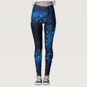 Donkerblauwe sprankelingen leggings (Voorkant)