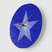 Donkerblauwe Star-klok rond Grote Klok (Hoek)