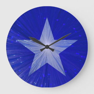 Donkerblauwe Star-klok rond Grote Klok