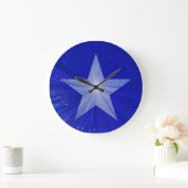 Donkerblauwe Star-klok rond Grote Klok (Huis)