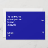 Donkerblauwe Star 'VIP PASS'-uitnodiging horizonta Kaart (Achterkant)