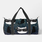 Donkerblauwe sterrenkoele katten Print gesneden na Plunjezak (Voorkant)