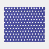 DONKERBLAUWE STIP CUSTOMISED STIJLVOOL EENVOUDIG FLEECE DEKEN (Voorkant (Horizontaal))