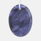 Donkerblauwe stof: decoratieve textuur. glas ornament (Voorkant links)