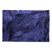 Donkerblauwe stof: decoratieve textuur. kussensloop (Achterkant)