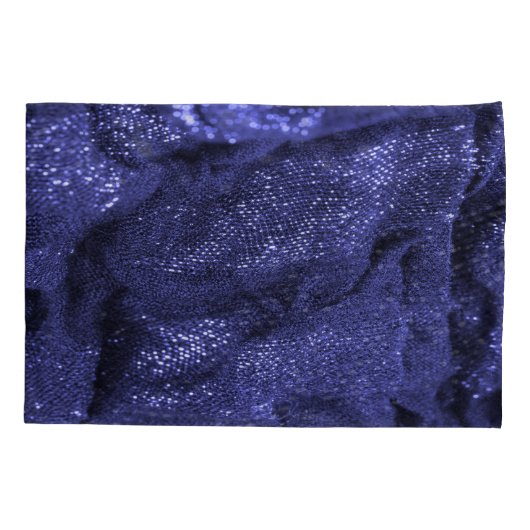 Donkerblauwe stof: decoratieve textuur. kussensloop (Achterkant)