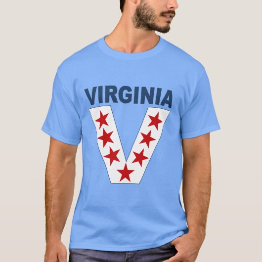 Donkerblauwe T-shirt caroline  VIRGINIA VICTORY (Voorkant)