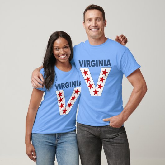 Donkerblauwe T-shirt caroline VIRGINIA VICTORY (Unisex)