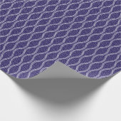 Donkerblauwe Tatewaku Same Komon Cadeaupapier (Hoek)