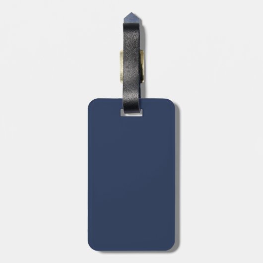 Donkerblauwe  tegel bagagelabel (Achterkant verticaal)