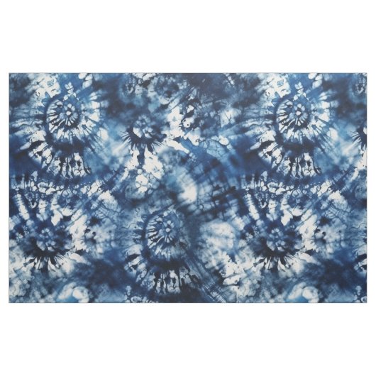Donkerblauwe Tie-Dye Stof (Yard (91,4 cm))