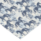 Donkerblauwe toile paarden naadloos tafelkleed (Gekanteld)