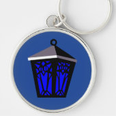 Donkerblauwe Uil Lantaarn Sleutelhanger (Voorkant)