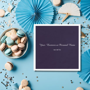 donkerblauwe vaste kleur - gepersonaliseerd servet