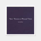 donkerblauwe vaste kleur - gepersonaliseerd servet (Voorkant)