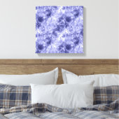 Donkerblauwe Verkreukelde Textuur Canvas Afdruk (Insitu (Slaapkamer))