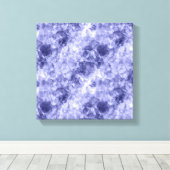 Donkerblauwe Verkreukelde Textuur Canvas Afdruk (Insitu (Houten vloer))