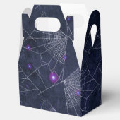 Donkerblauwe vintage grunge Halloween Bedankdoosjes (Geopend)