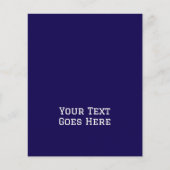 Donkerblauwe vlakte Elegante Minimalistische Kalli Flyer (Voorkant)