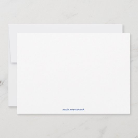 Donkerblauwe vogel, uitnodiging voor Damask (Achterkant)