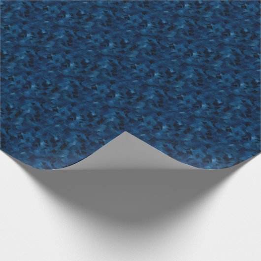 Donkerblauwe Waterverf Abstract Cadeaupapier (Hoek)