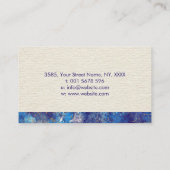 Donkerblauwe Waterverf en goudgrunge Visitekaartje (Achterkant)